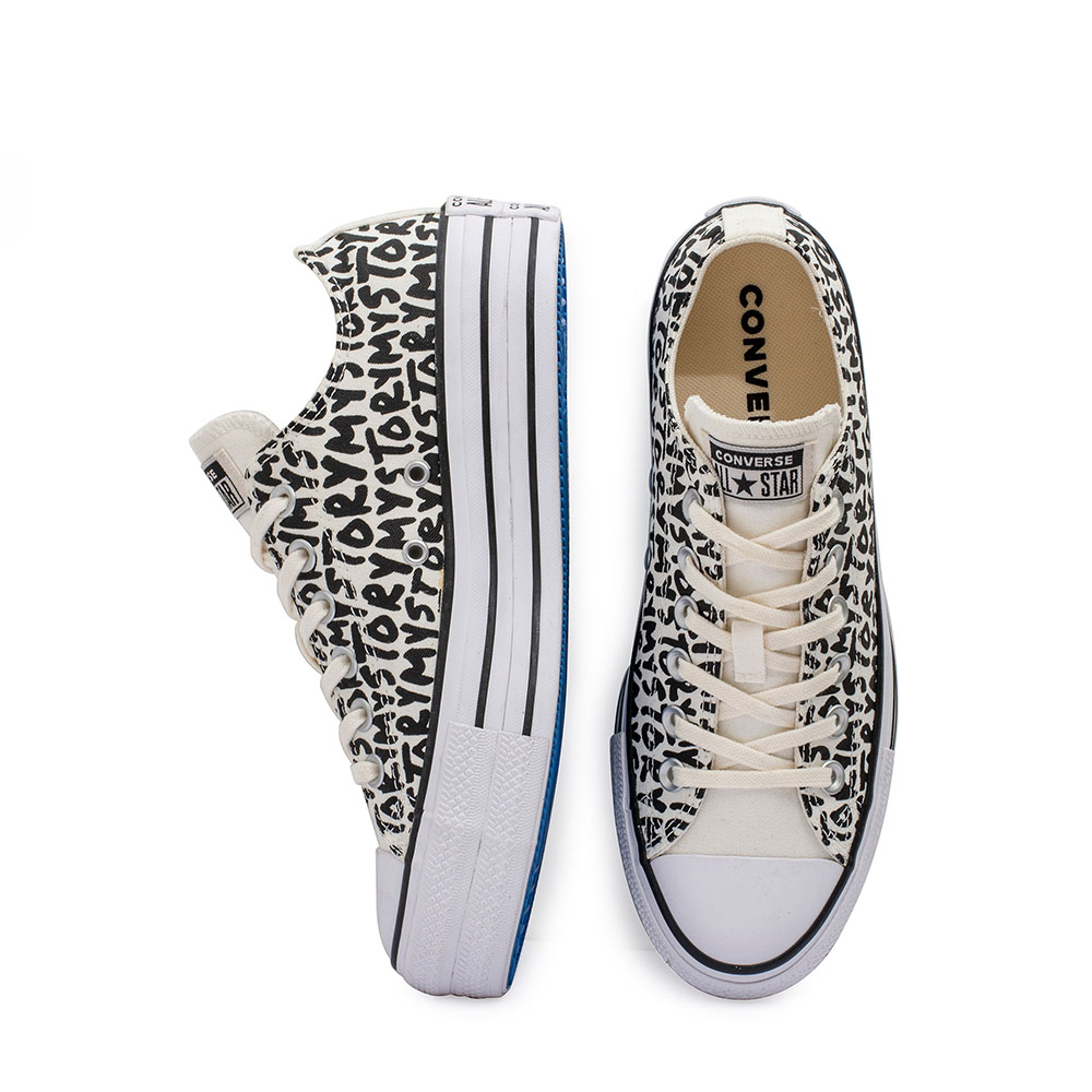 CHUCK TAYLOR PLATAFORMA LETRAS EGRET | Converse