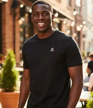 Remera Le COq Sportif Negro Basic