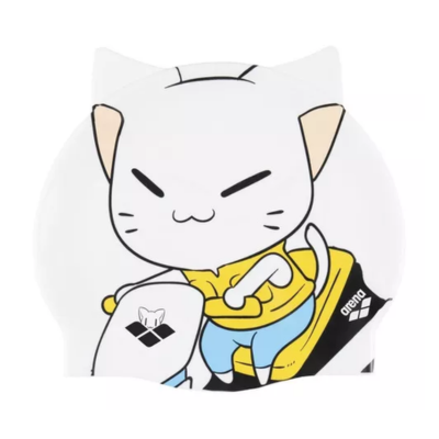 GORRO DE NATACION ARENA FRIENDS KIDS (AMARILLO BLANCO)