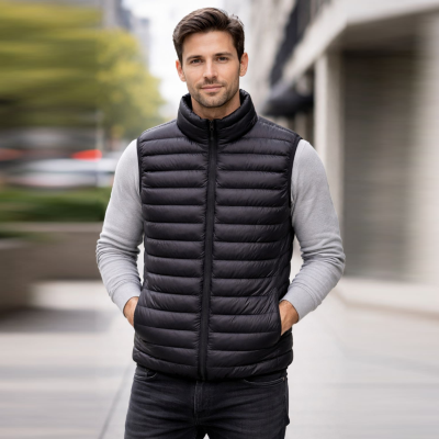 CHALECO DE HOMBRE NO BRAND COLOR NEGRO