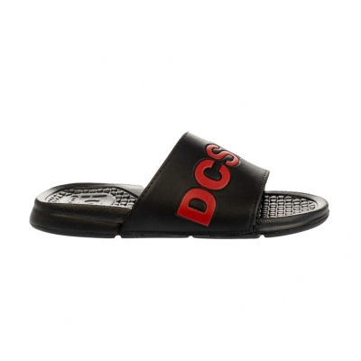 OJOTAS DC SHOES SLIDE (NEGRO ROJO) 