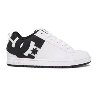 ZAPATILLAS DC SHOES COURT GRAFFIK SS (BLANCA LOGO NEGRO)