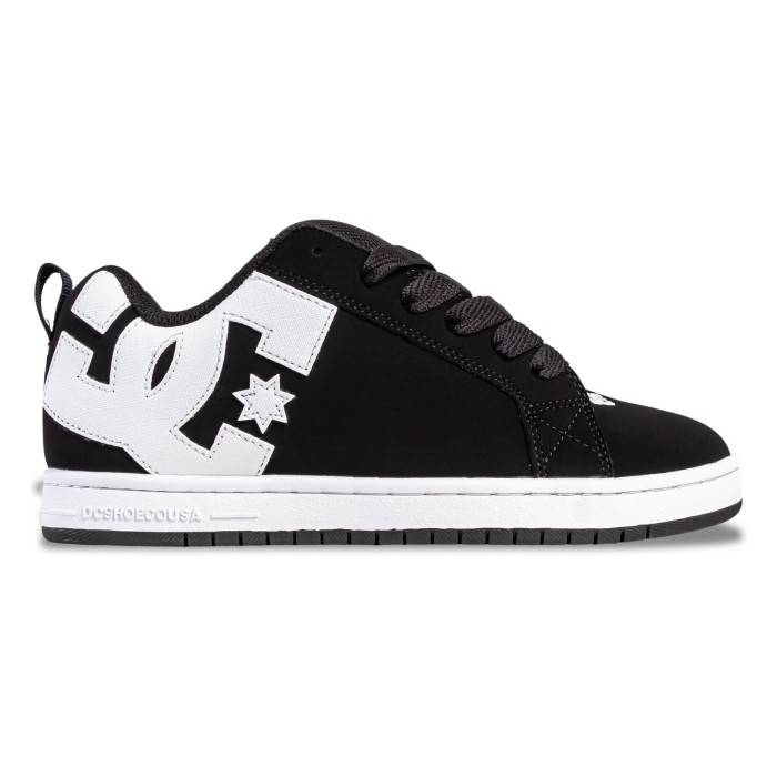 ZAPATILLAS DC SHOES COURT GRAFFIK (NEGRO LOGO BLANCO)