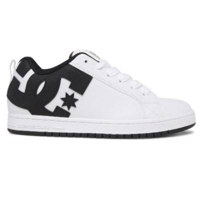 ZAPATILLAS DC SHOES COURT GRAFFIK (BLANCO LOGO NEGRO)