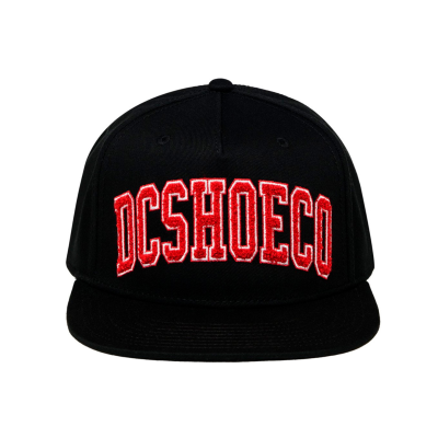 DC SHOES CAP UNIVERSITY NEGRO LETRAS ROJAS CON REGULADOR