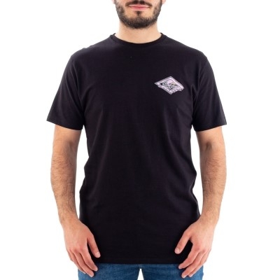 REMERA MANGA CORTA QUIKSILVER TURNING POINT NEGRO ORIGINAL