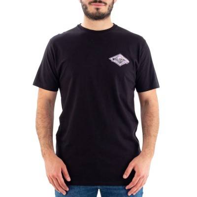 REMERA MANGA CORTA QUIKSILVER TURNING POINT NEGRO ORIGINAL