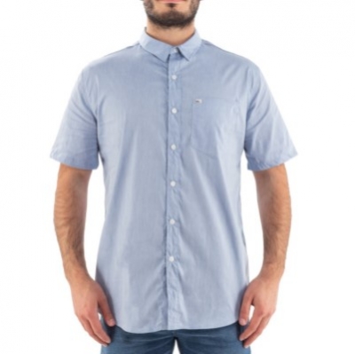 CAMISA QUIKSILVER MANGA CORTA WINFALL CELESTE ORIGINAL