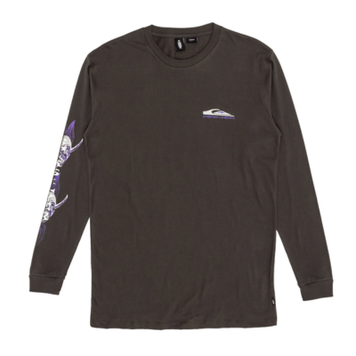 REMERA QUIKSILVER MANGA LARGA BOOGIE STACK (NEGRO)