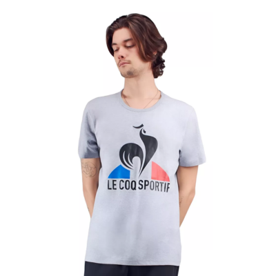 REMERA LE COQ SPORTIF LOGO (GRIS MELANGE)