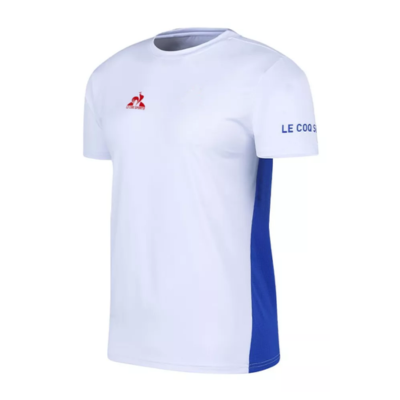 REMERA LE COQ SPORTIF REFLECTANTE ENTRENAMIENTO (BLANCO AZUL FRANCIA)