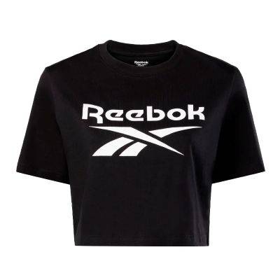 REMERA REEBOK RI BIG LOGO CROP TEE AR (NEGRO)