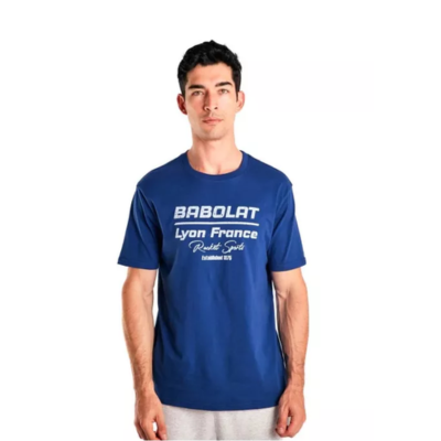 REMERA BABOLAT LOGO DRIVE (AZUL)