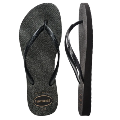 Havaianas Slim Gloss Negro Plata