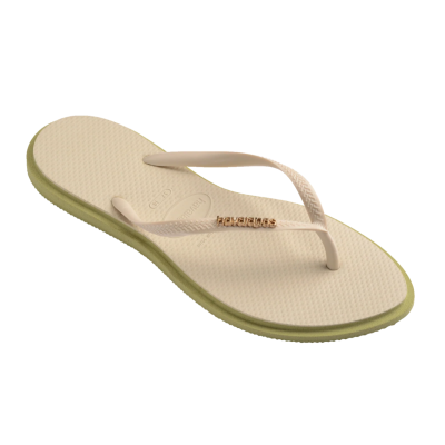 Havaianas Slim Point Beige Verde Mandacaru