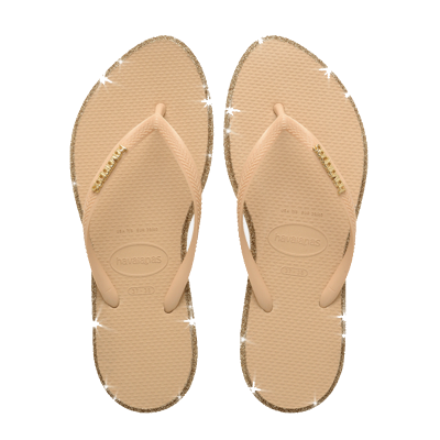 Havaianas Point Glitter Dark Brown/ Golden
