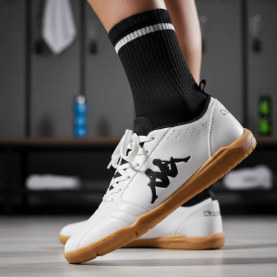 BOTINES FUTBOL SALA KAPPA VENZONE IC WHITE/BLACK