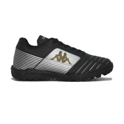 BOTINES FUTBOL 5 KAPPA MERANO TG JR (NEGRO BLANCO DORADO)