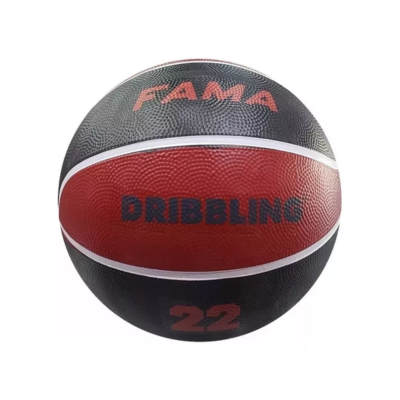 PELOTA DE BASQUET DRIBBLING FAMA 21 ( NEGRO ROJO NRO. 7)