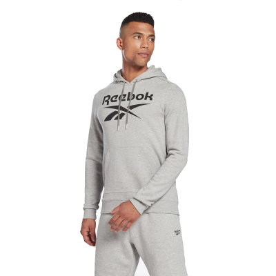 buzo canguro reebok INDENTITY BIG LOGO FLEECE (gris)