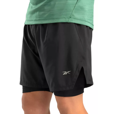 Short Reebok Running 2 en 1 (negro)
