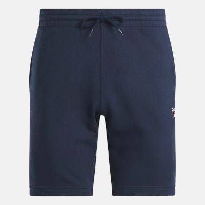SHORT DE ALGODON REEBOK IDENTITY SMALL LOGO FLEECE (AZUL)
