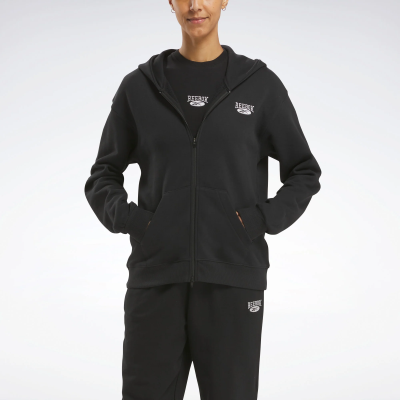 CAMPERA CON CAPUCHA DE MUJER REEBOK AE HOODIE BLACK