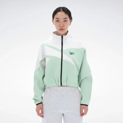 CAMPERA DE MUJER REEBOK VECTOR TRACK TOP GLITCH AQUA