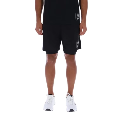 Short Deportivo Reebok Basketball 2 En 1 Jersey Black