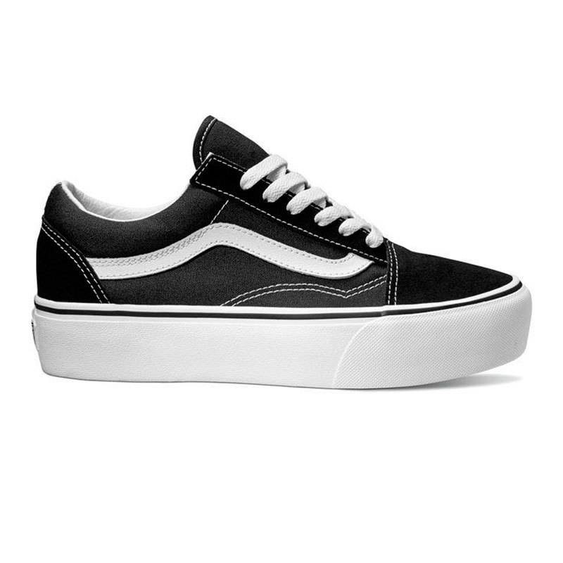 ZAPATILLAS VANS OLD SKOOL W PLATFORM (NEGRO LINEA  BLANCA)